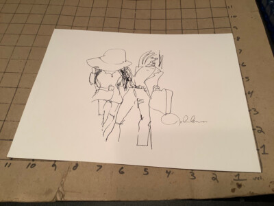 JOHN LENNON - BAG ONE Print / Lithograph Laurens A. Daane 1970 #3 YOKO ...