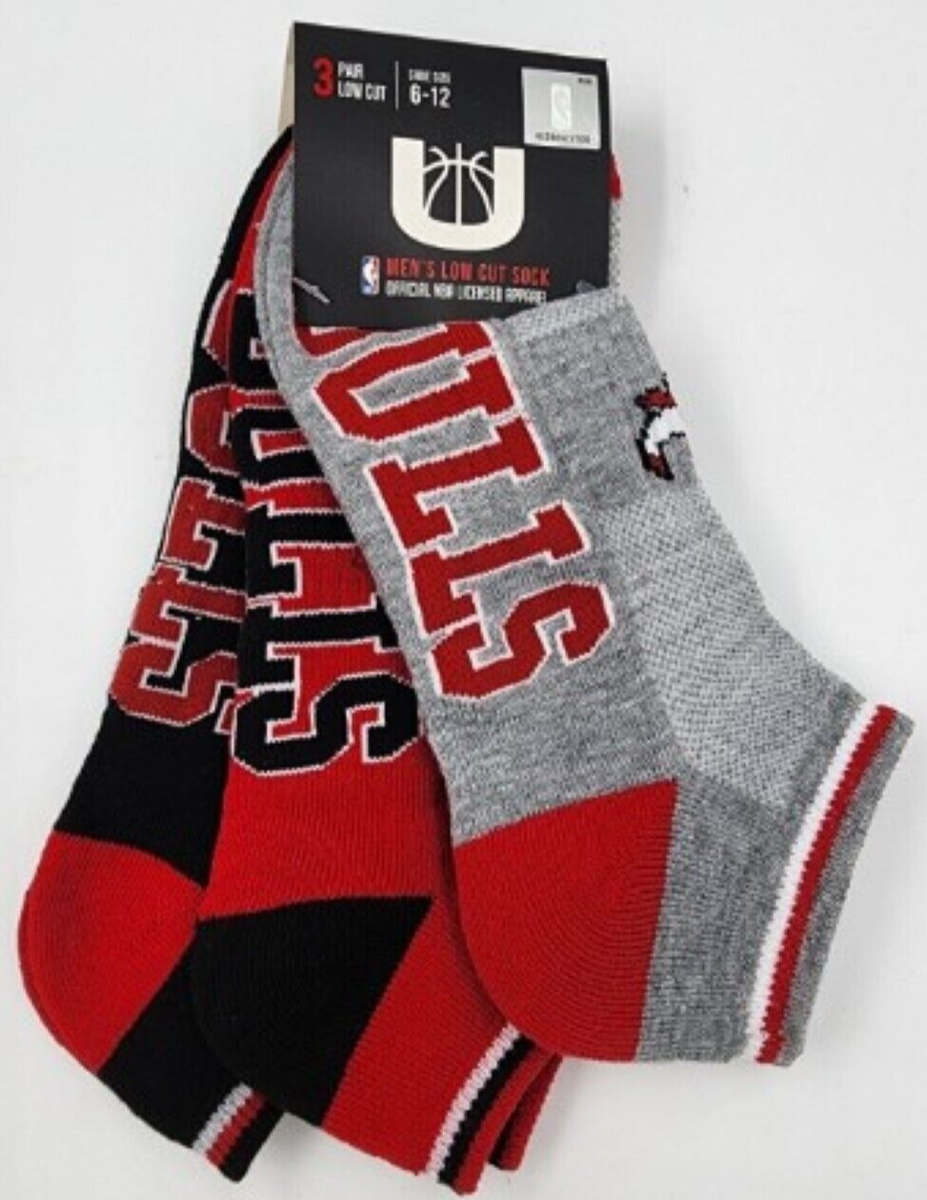 NBA Chicago Bulls Low Cut Socks Men's 6-12 Shoe Size Baskettball