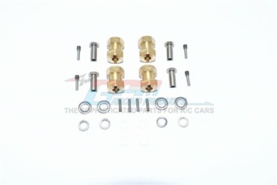 GPM RR010X/1217-OC BRASS WHEEL HEX ADAPTERS 17MM 1/10 RC AXIAL RR10 WRAITH SMT10