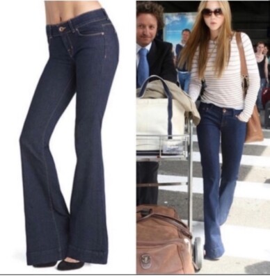 J Brand Love Story Bell Bottom Dark Wash Denim Jeans Women's