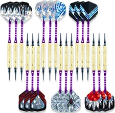 18 Pieces Plastic Tp Darts, Aluminum Shaft Professional Plastic Tip Dart Set, Ad