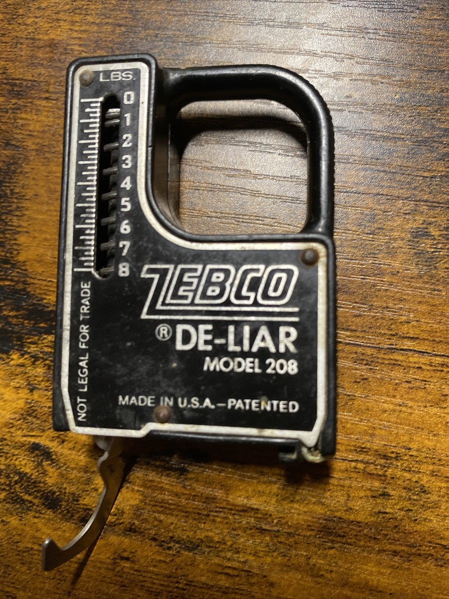 Vintage Zebco Model 208 Fisherman's De-Liar Scale & Measuring Tape