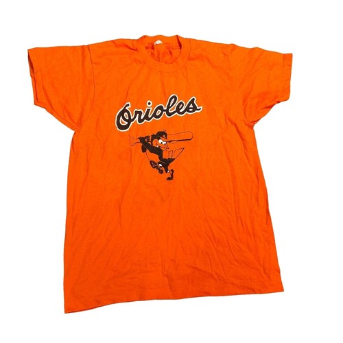 VTG 70s ORANGE SPORTSWEAR BRAND BLANK T SHIRT SMALL SINGLE STITCH 