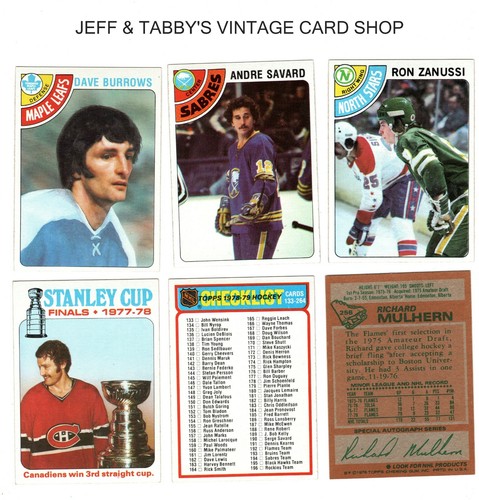1978-79 TOPPS HOCKEY 1 - 264 / SEE DROP DOWN MENU FOR CARD YOU WILL RECEIVE
