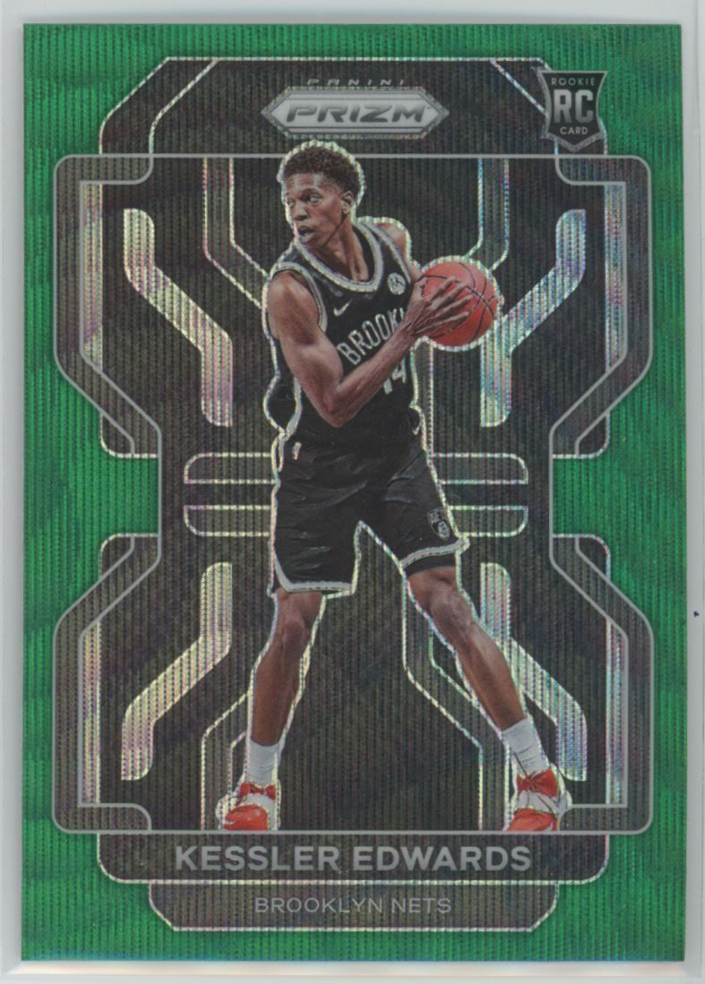 2021-22 Panini Prizm Green Kessler Edwards Rookie Brooklyn Nets #284