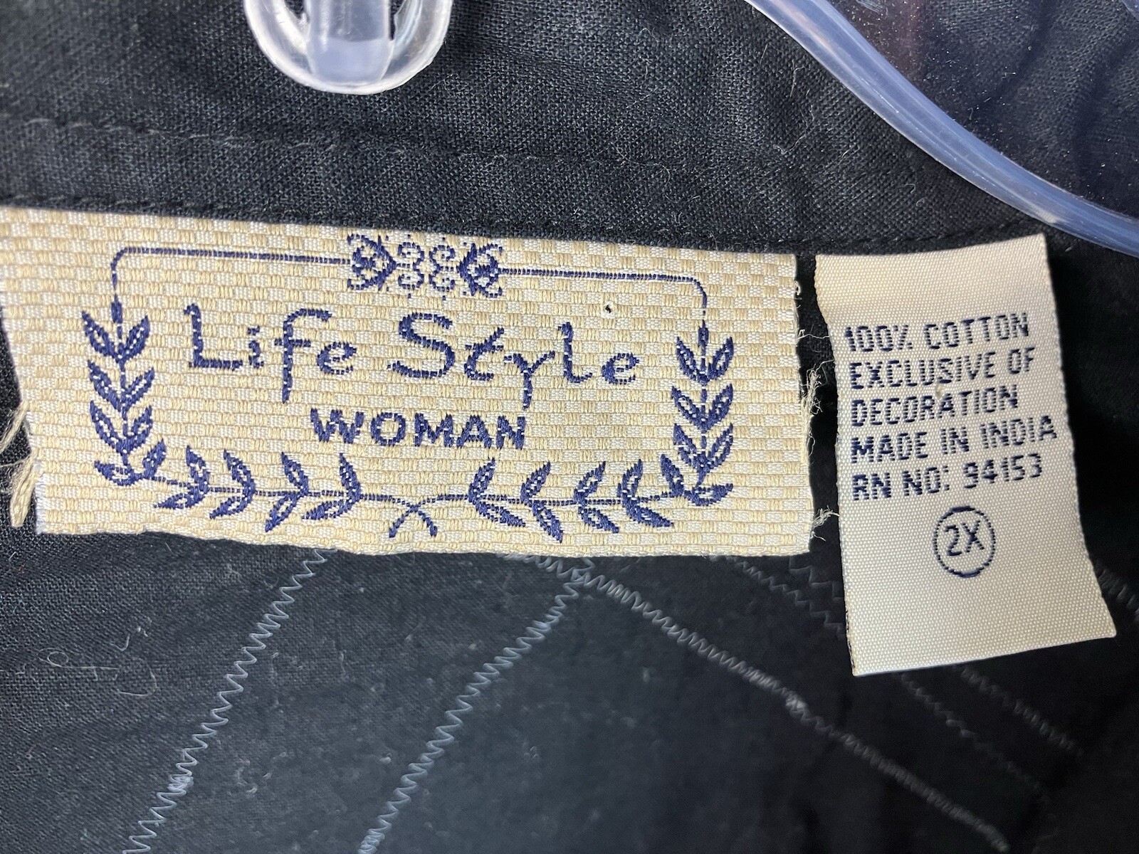 Life Style Patchwork Button Up Jacket Womens 2X C… - image 7