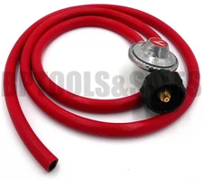 6 Feet 1 PSI Low Pressure Regulator with Hose Gas Flow Regulator Male QCC (ACME)