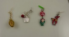 Christmas theme cell phone Ipad charm ear cap dust plug present bulb lot of 4