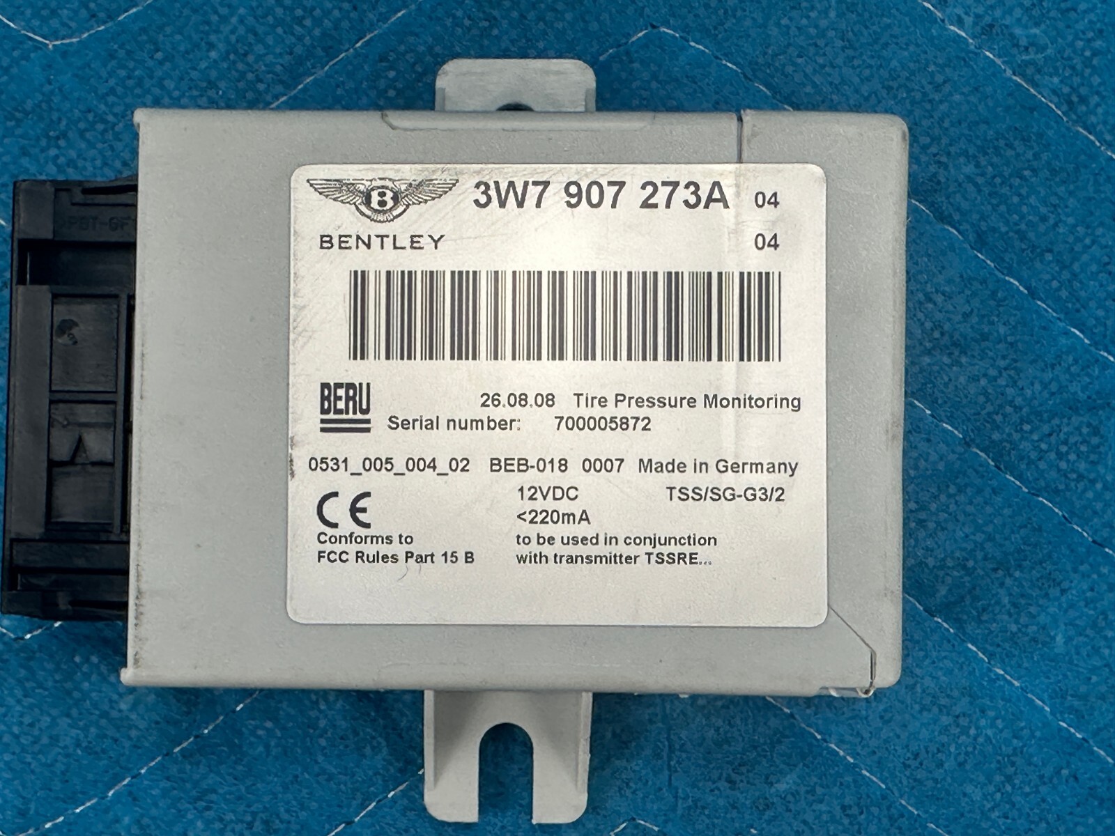 Bentley Continen Flying Spur TPMS Tire Pressure Control Module 29k 2006-2012 OEM