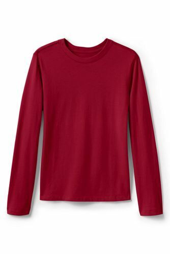Lands' End Girls Long Slv New Orleans Mall Philadelphia Mall Essential S # Red 395788 T-shirt