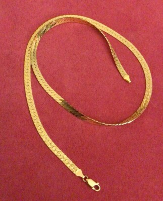 NWOT-Gold-Sterling Silver-Flexible-Herringbone-Textured