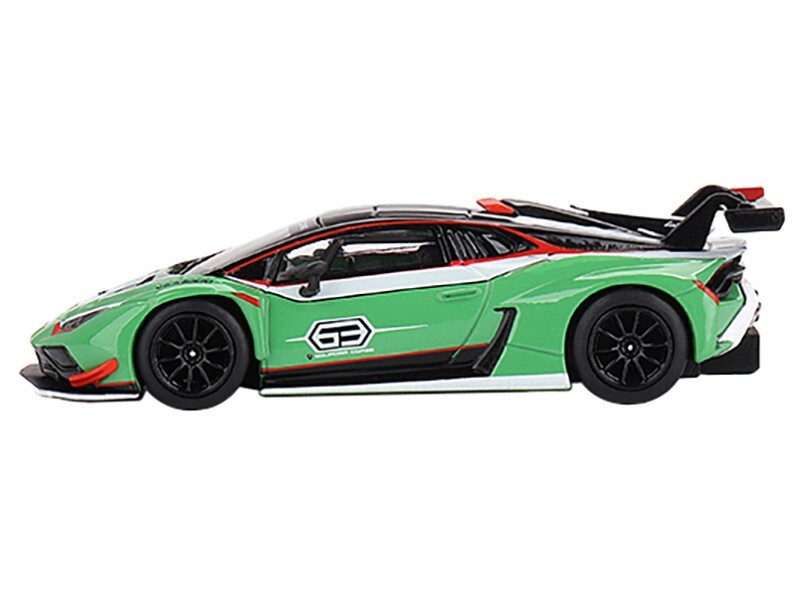 Mini GT 1:64 Lamborghini Huracan GT3 EVO2 Presentation Green Model