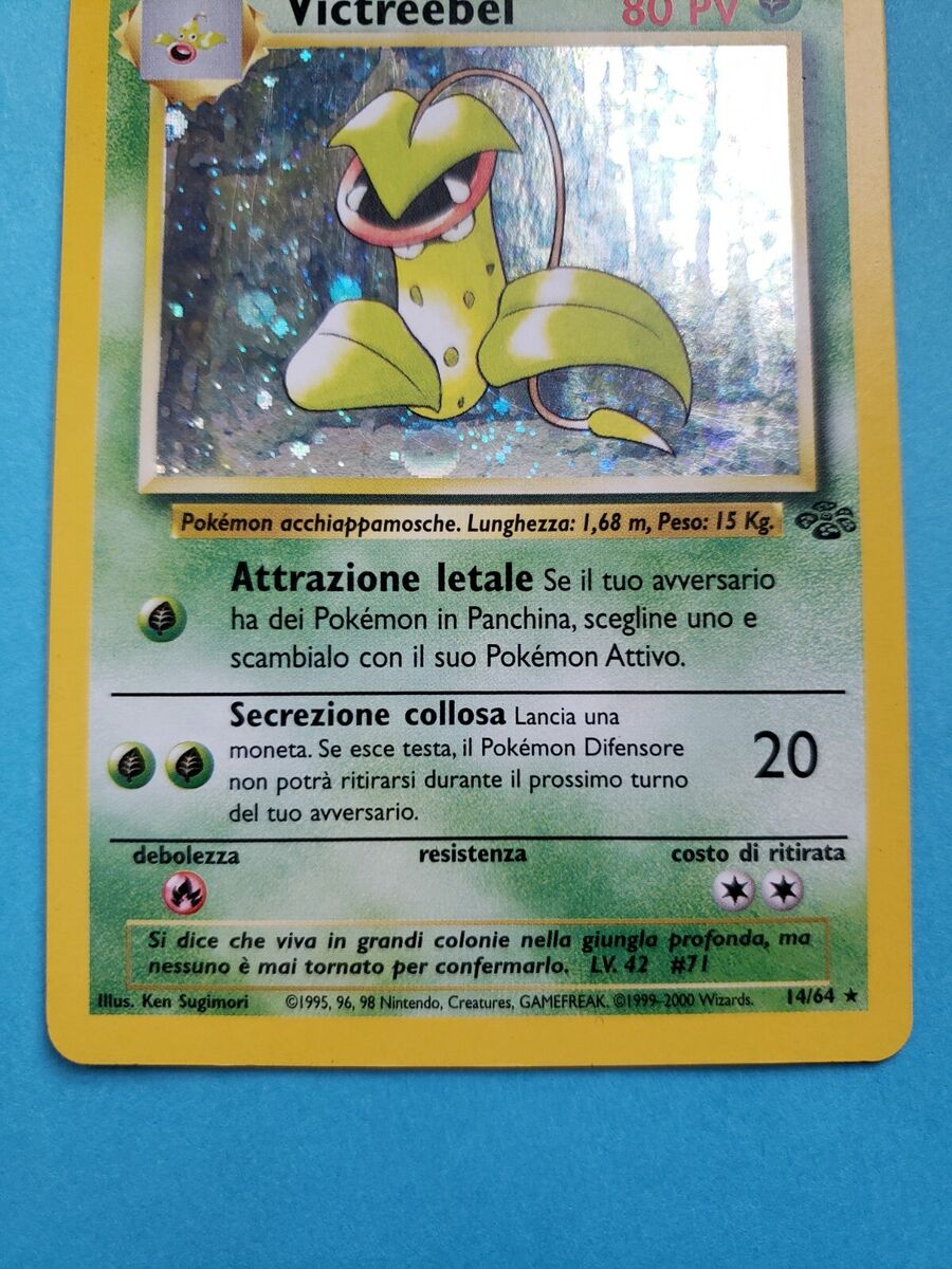 Carta Antiga Pokemon Victreebel 14/64 Holo Rare Jungle Original Card