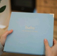 Baby Memory Keepsake Book Boy or Girl; Birth to Age 5 Milestones; Sage Green