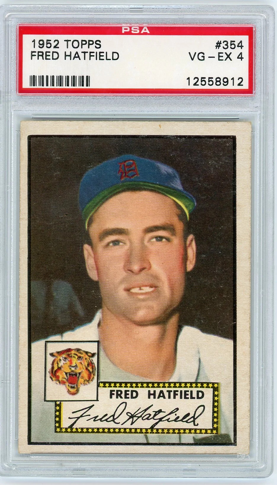 1952 Topps Fred Hatfield #354 PSA 4