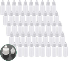 50PCS Plastic Dropper Bottle, Eye Dropper Bottle, 15ML Empty Plastic Squeezable