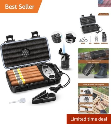 Ultimate Portable Cigar Case - Waterproof, Crushproof & Holds 5 Cigars Safely