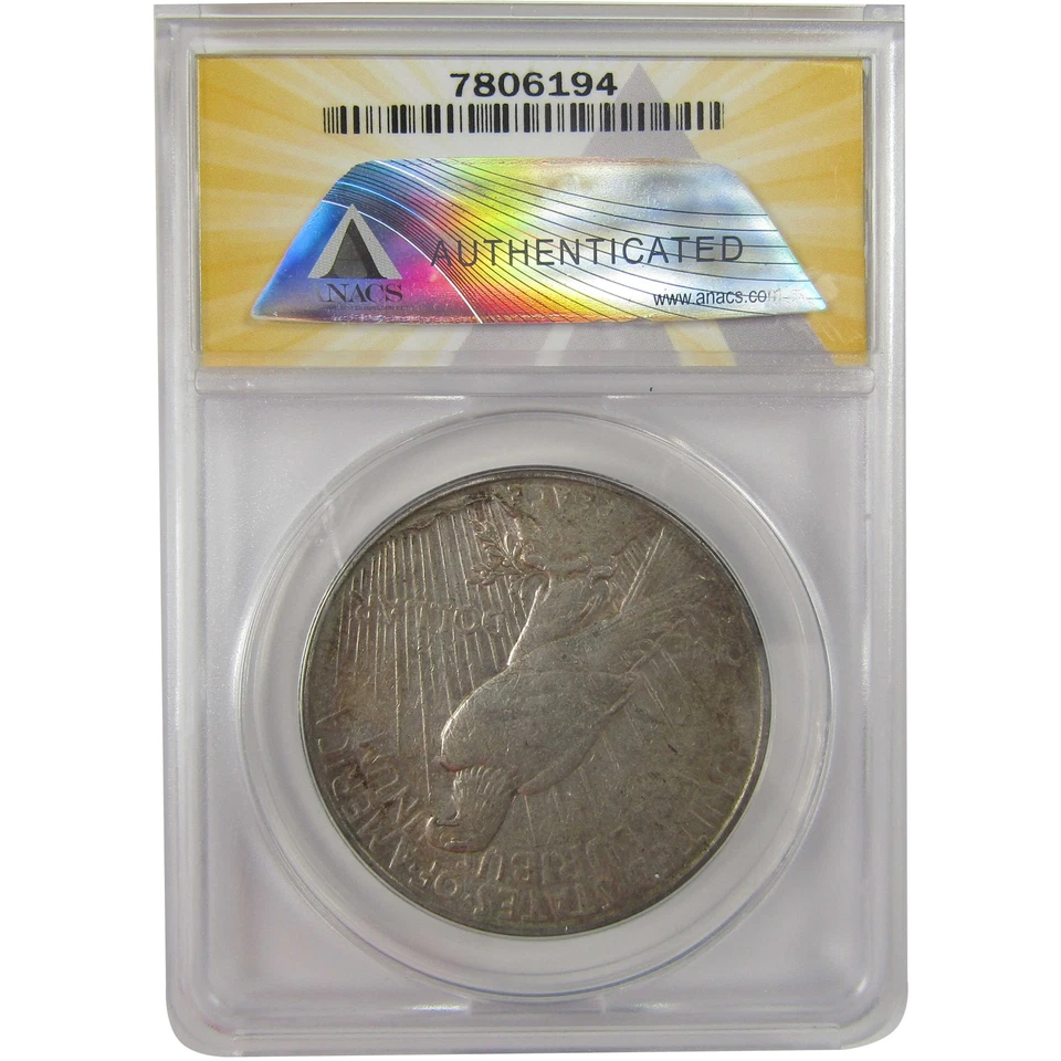 1927 S Peace Dollar AU 53 ANACS Silver $1 Coin SKU:I20915 - Image 2 of 4