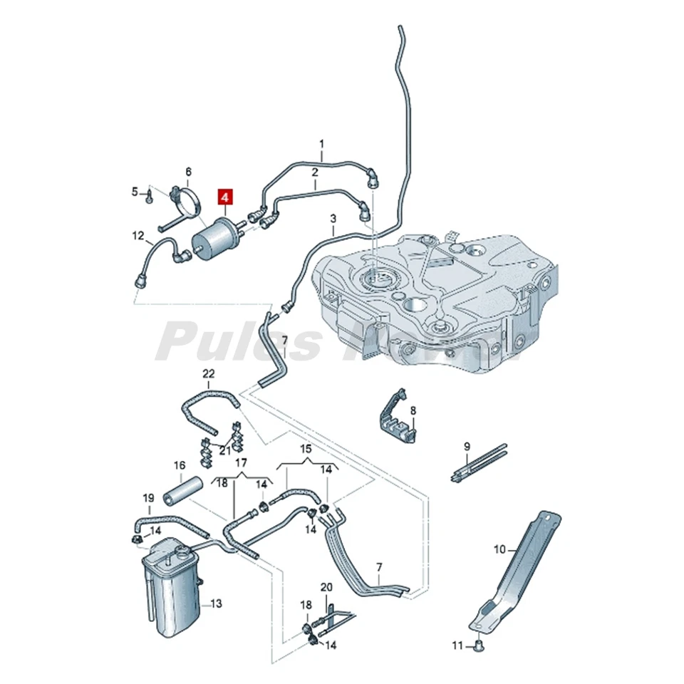 Filtro de combustible 1K0201051C SOFIMA OEM 6,6 bar para Audi A3 quattro 2004-2012 2,0 TFSI Foto 4 de 4