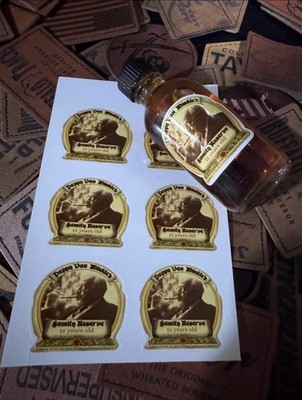 Vinyl Bottle Label Stickers - Pappy Van Winkle 15 Year - 6 Stickers