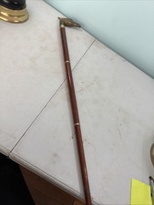 G1 Brass Eagle Head Handle Walking Stick Cane  Wooden Shaft Antique Gentle