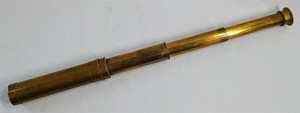 Antique Brass Spyglass Telescope Vintage Maritime Nautical Military 