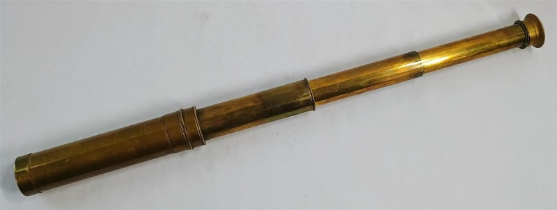 Antique Brass Spyglass Telescope Vintage Maritime Nautical Military 