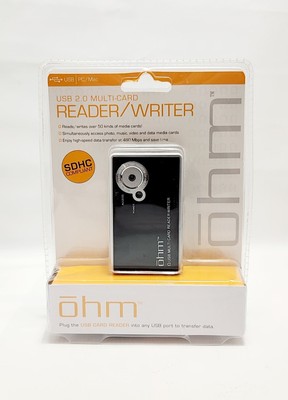 Ohm USB 2.0 Multi-card MEMORY CARD Reader / Writer Reads 50 Media Cards!