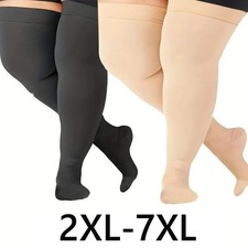 1 Pair Thigh High Compression Socks Over Knee Support Stockings Women Men