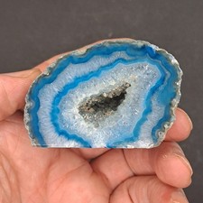 Achat blau gefärbt, dekorativ, 5,5x4,5x4cm, #AC12