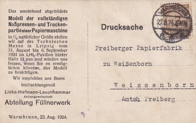 Warmbrunn Cieplice Śląskie-Zdrój 1924 advertisement Left-Hofmann-Lauchhammer 2604101