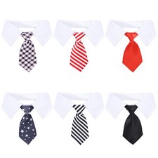 Bow Tie Dog Collar, 6 Pieces Adjustable Pets Dog Cat Neck Ties Pet Necktie wi...