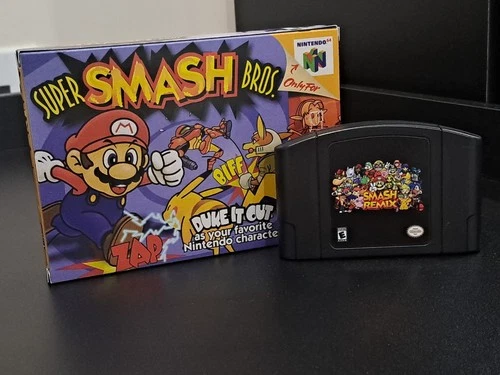 Super Smash Bros Remix CIB V 2.0.0 N64 Cartridge Complete In Box Nintendo 64 