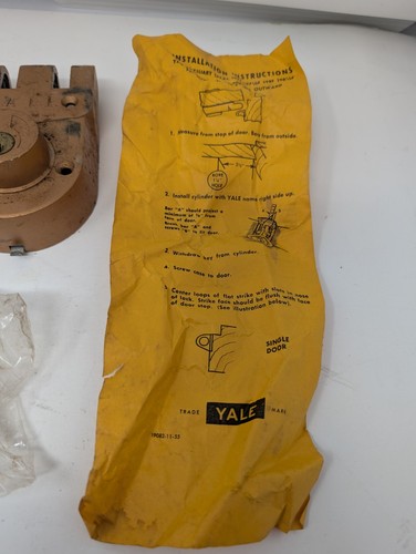 Vintage Antik Yale Innenriegel Schloss Tür 1971/4F NOS - Bild 4 von 21