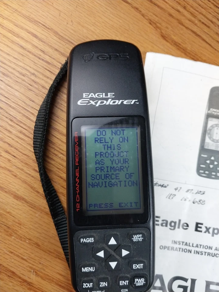 EAGLE EXPLORER HUNTING FISHING HIKING 12 CHANNEL RECEIVER GPS WORKS PERFECTLY  - Image 2 of 4