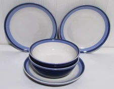 Pfaltzgraff  Denim Vintage (2) Cereal Bowls and (3) Salad Plates Lot