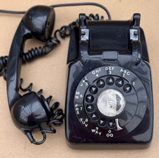 Vintage Black Rotary Dial Telephone GPO BT 706L - FAULTY