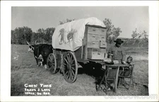 Wall, South Dakota SD Chow Time Cowboy/Western Original Vintage Real Photo RPPC