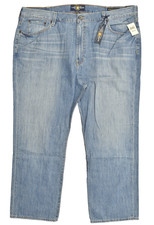 Lucky Brand Men's Mid Rise 181 Relaxed Straight Blue Denim Jeans Zip 48x32 NEW