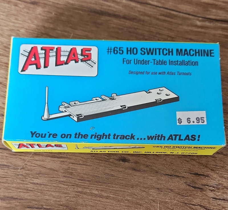 Atlas #65 HO Switch Machine Under-Table Installation, Analog Control, 1:87