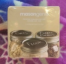 Mason Genie Chalkboard Top Lids for Mason Jars (Regular Mouth)