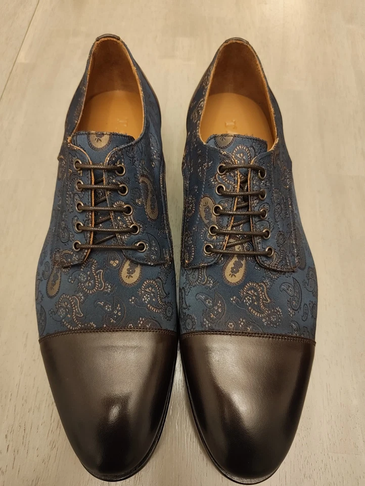 Brand New TAFT Jack Dress Shoes in Brown Paisley Size 9 - Image 2 of 4