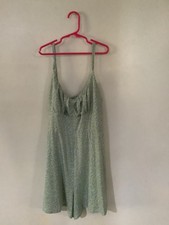 Light Blue Yellow White Floral Sleeveless Romper XXL Plus Size Women