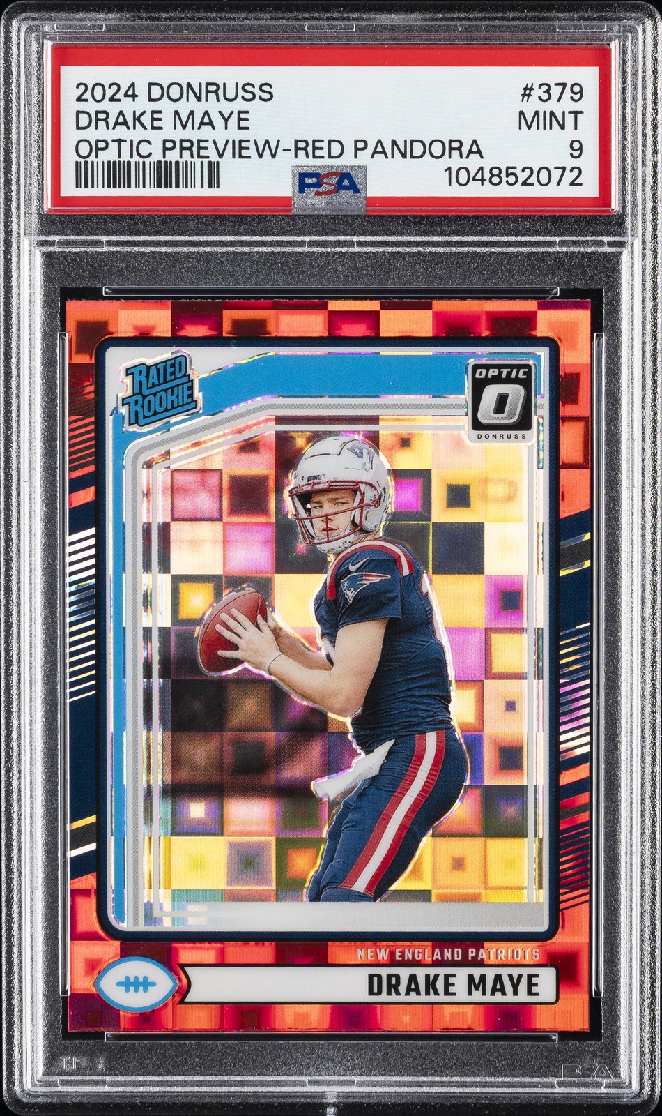 2024 PANINI DONRUSS OPTIC PREV-RED PANDORA #379 DRAKE MAYE PSA 9