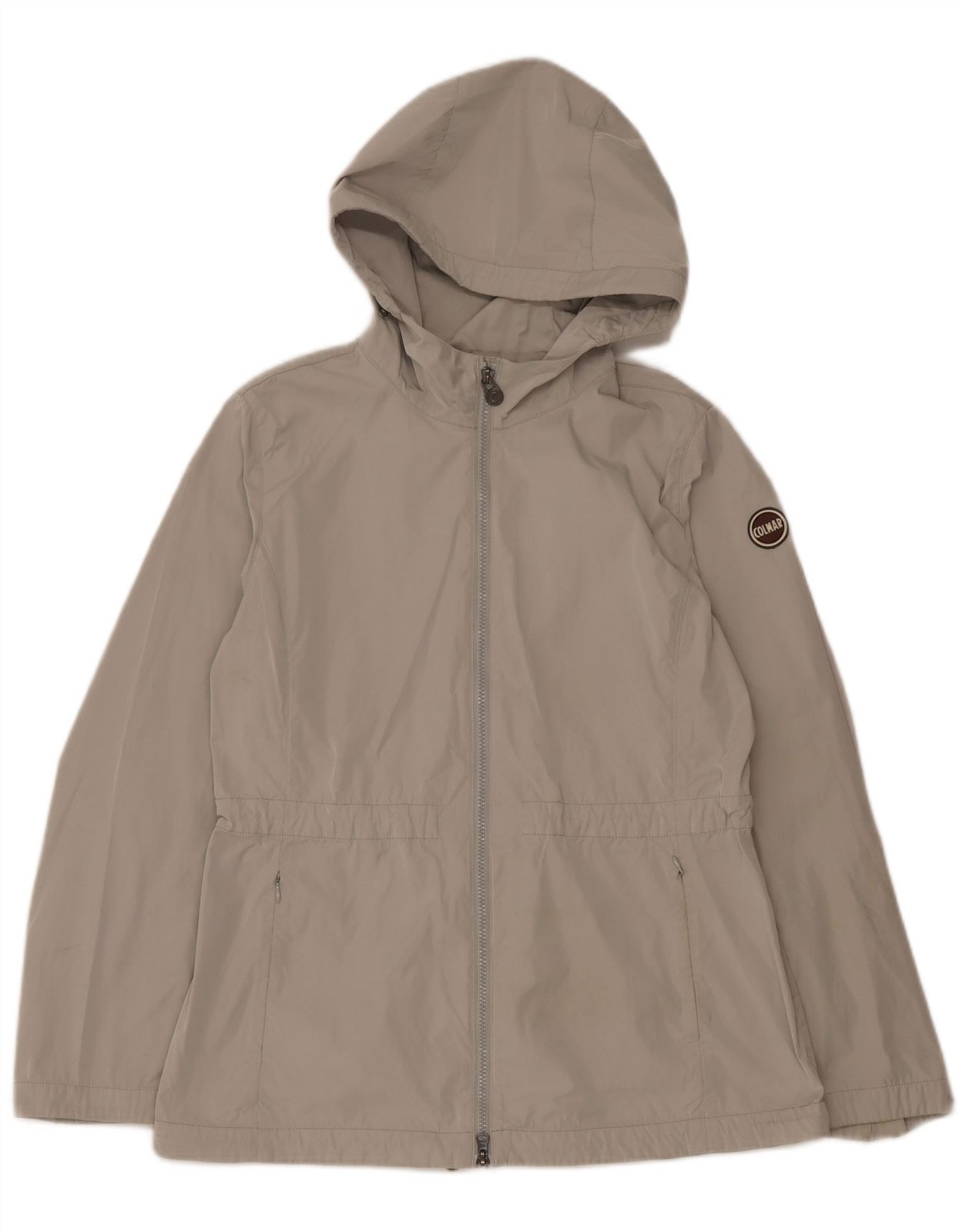 Colmar Womens Hooded Windbreaker Jacket IT 48 XL Grey Polyester BQ15