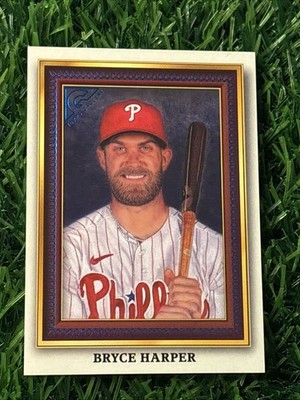 BRYCE HARPER /99 Blue Portrait 2022 Topps Gallery #PG-4 Philadelphia Phillies