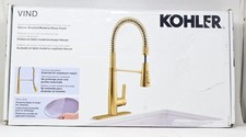 Kohler Vind Semi-Professional Pull-Down Kitchen Faucet Brushed Moderne Brass 