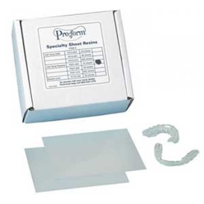 Dental Retainer Material 5'' x 5'' .030 Clear Sheets Assorted Packs