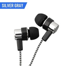 Braided Headphones Earphones Wired Earbuds 3.5mm Jack Cheap Red Blue Gold Green