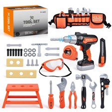 CASRRA Kids Tool Set Toddlers Tool Kit Kid Toddler Tools Belt 3 4 5 Year Old ...